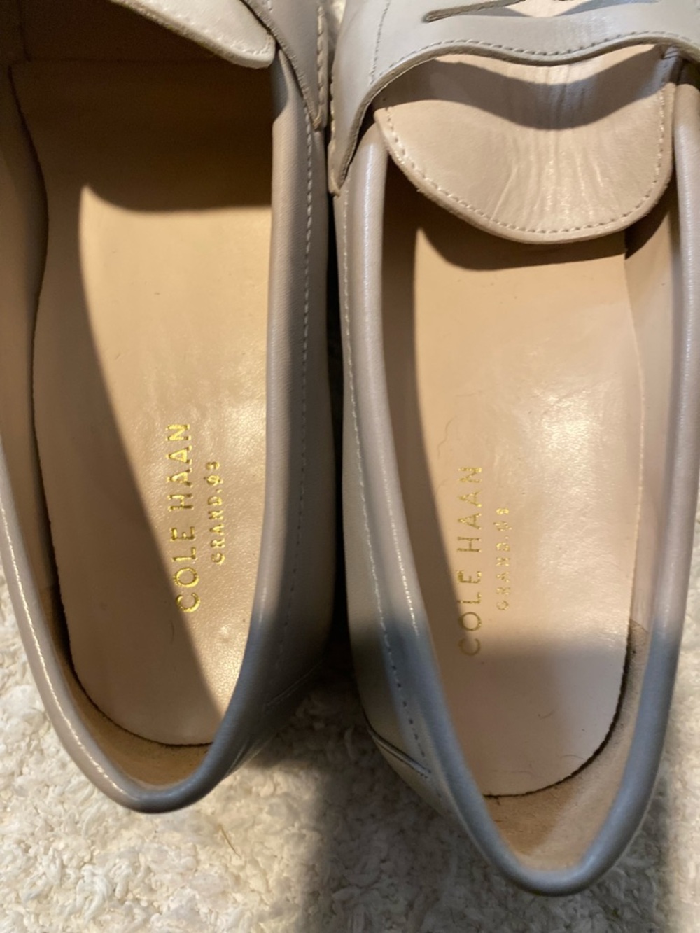 Cole Haan Women’s Leather Loafers in Light Taupe - Picture 8 of 8